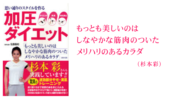 もっとも美しいのはしなやかな筋肉のついたメリハリのあるカラダ｜杉本彩｜加圧ダイエット